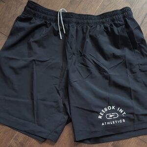 Reebok Black Athletic Shorts with Elastic Waistband